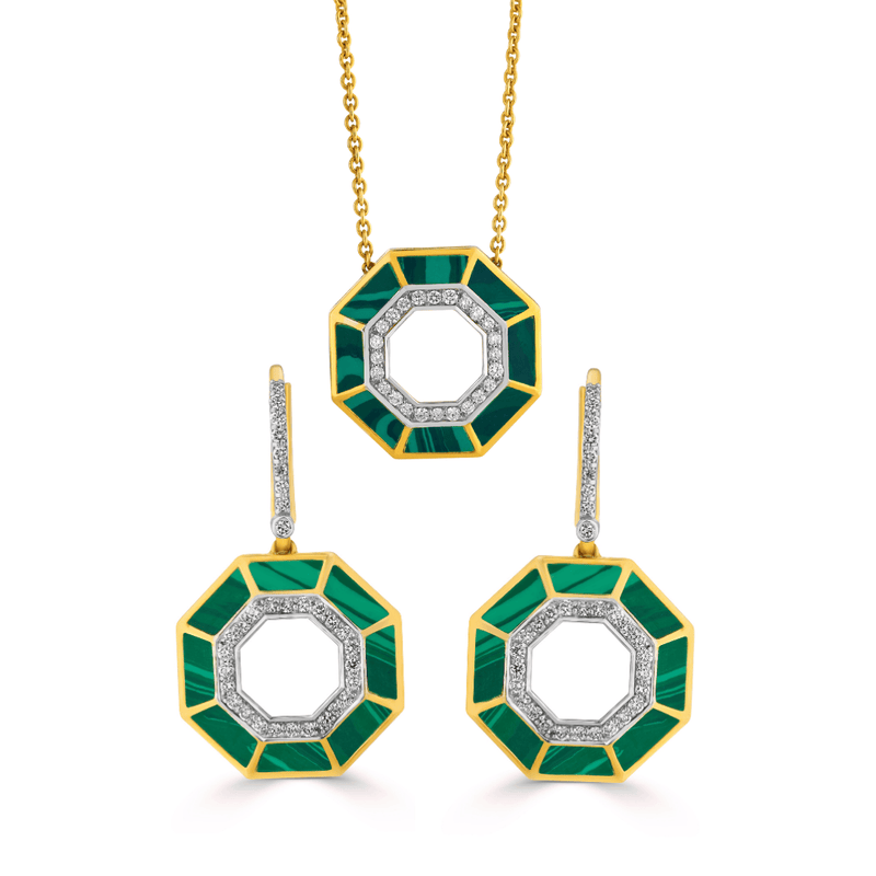 The Eternal Signature Malachite and Diamond Set