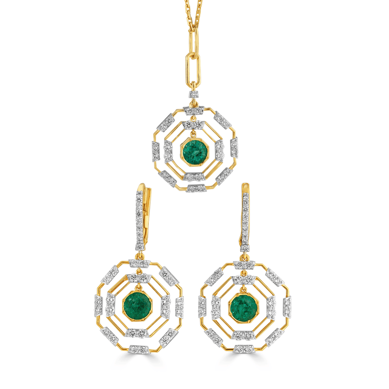 The Eternal Signature Emerald Openwork Set