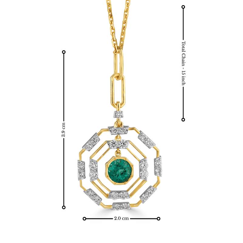 The Eternal Signature Emerald Openwork Necklace