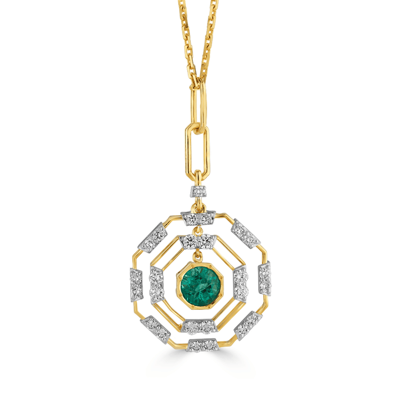 The Eternal Signature Emerald Openwork Necklace