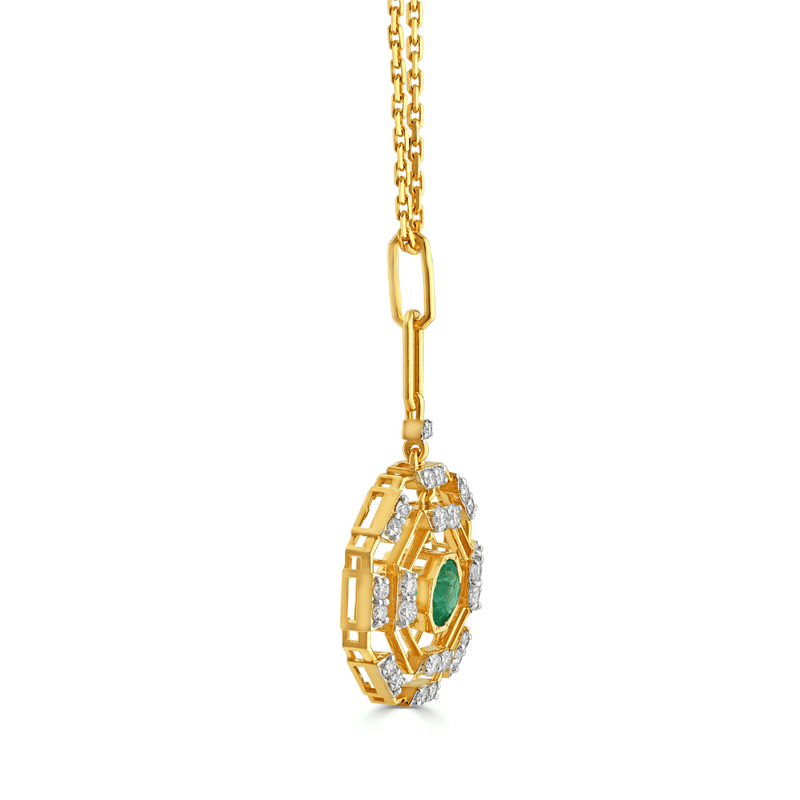 The Eternal Signature Emerald Openwork Necklace